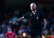 10 May 2024; Referee Gavin Colfer during the SSE Airtricity Men's Premier Division match between Shelbourne and Drogheda United at Tolka Park in Dublin. Photo by Piaras Ó Mídheach/Sportsfile