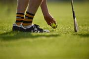 11 May 2024; John Donnelly of Kilkenny prepares to take a sideline cut during the Leinster GAA Hurling Senior Championship Round 3 match between Carlow and Kilkenny at Netwatch Cullen Park in Carlow. Photo by Piaras Ó Mídheach/Sportsfile