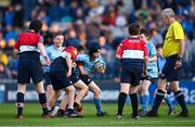 11 May 2024; Action from the Bank of Ireland Half-time Minis match between Old Wesley and MU Barnhall at the United Rugby Championship match between Leinster and Ospreys at the RDS Arena in Dublin. Photo by Ben McShane/Sportsfile