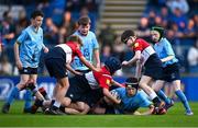 11 May 2024; Action from the Bank of Ireland Half-time Minis match between Old Wesley and MU Barnhall at the United Rugby Championship match between Leinster and Ospreys at the RDS Arena in Dublin. Photo by Ben McShane/Sportsfile