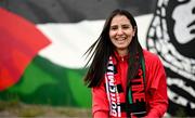 14 May 2024; Mira Natour during a photocall ahead of the International Solidarity Match between Bohemians women's team and Palestine women's team to be played on Wednesday, May 15, at Dalymount Park in Dublin. Photo by Stephen McCarthy/Sportsfile