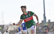 18 May 2024; Cillian O'Connor of Mayo celebrates after scoring a first half point during the GAA Football All-Ireland Senior Championship Round 1 match between Mayo and Cavan at Hastings Insurance MacHale Park in Castlebar, Mayo. Photo by Stephen Marken/Sportsfile