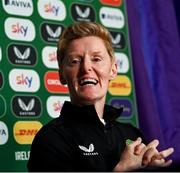 22 May 2024; Manager Eileen Gleeson during a Republic of Ireland women squad announcement at Cadbury Offices in Coolock, Dublin. Photo by David Fitzgerald/Sportsfile