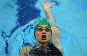 23 May 2024; Antonia Sech of Sundays Well Swimming Club competes in the Women's 100m Backstroke Finals during day two of the Ireland Olympic Swimming Trials at the National Aquatic Centre on the Sport Ireland Campus in Dublin. Photo by Shauna Clinton/Sportsfile