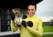 25 May 2024; Sean Levey celebrates after winning the Tattersalls Irish 2,000 Guineas at Tattersalls Irish Guineas Festival at The Curragh Racecourse in Kildare. Photo by David Fitzgerald/Sportsfile