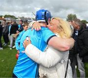 26 May 2024; Conor Burke of Dublin celebrates with his mother Jackie after the Leinster GAA Hurling Senior Championship Round 5 match between Galway and Dublin at Pearse Stadium in Galway. Photo by Daire Brennan/Sportsfile