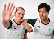 29 May 2024; Badminton players Nhat Nguyen, from Dublin, and Rachael Darragh, from Raphoe in Donegal and Dublin, have been officially selected to represent Team Ireland in badminton at the Olympic Games in Paris this summer. Competition for badminton takes place in the Porte de la Chapelle Arena in Paris, and competition runs from the 27 July – 4 August. Photo by David Fitzgerald/Sportsfile