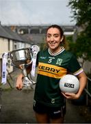 28 May 2024; Pictured at the launch of the 2024 TG4 All-Ireland Ladies Football Championships in Dublin, is Aishling O'Connell of Kerry. All roads lead to Croke Park for the 2024 TG4 All-Ireland Junior, Intermediate and Senior Finals on Sunday August 4, as the Ladies Gaelic Football Association also gets set to celebrate its 50th anniversary on July 18, 2024. #ProperFan. Photo by Ramsey Cardy/Sportsfile