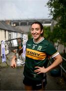 28 May 2024; Pictured at the launch of the 2024 TG4 All-Ireland Ladies Football Championships in Dublin, is Aishling O'Connell of Kerry. All roads lead to Croke Park for the 2024 TG4 All-Ireland Junior, Intermediate and Senior Finals on Sunday August 4, as the Ladies Gaelic Football Association also gets set to celebrate its 50th anniversary on July 18, 2024. #ProperFan. Photo by Ramsey Cardy/Sportsfile