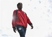 31 May 2024; Jason Folarin of St Patrick's Athletic before the SSE Airtricity Men's Premier Division match between St Patrick's Athletic and Galway United at Richmond Park in Dublin. Photo by Stephen Marken/Sportsfile