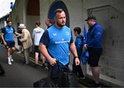 31 May 2024; Ed Byrne of Leinster arrives before the United Rugby Championship match between Leinster and Connacht at the RDS Arena in Dublin. Photo by Harry Murphy/Sportsfile