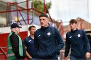 31 May 2024; Reece Hutchinson of Sligo Rovers arrives before the SSE Airtricity Men's Premier Division match between Shelbourne and Sligo Rovers at Tolka Park in Dublin. Photo by Tom Beary/Sportsfile