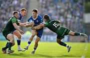 31 May 2024; Rob Russell of Leinster is tackled by Santiago Cordero, right, and David Hawkshaw of Connacht during the United Rugby Championship match between Leinster and Connacht at the RDS Arena in Dublin. Photo by Sam Barnes/Sportsfile