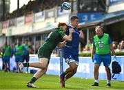 31 May 2024; Scott Penny of Leinster in action against Shane Jennings of Connacht during the United Rugby Championship match between Leinster and Connacht at the RDS Arena in Dublin. Photo by Sam Barnes/Sportsfile