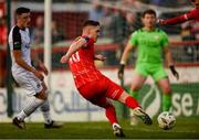 31 May 2024; John Martin of Shelbourne has a shot at goal during the SSE Airtricity Men's Premier Division match between Shelbourne and Sligo Rovers at Tolka Park in Dublin. Photo by Tom Beary/Sportsfile