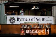 31 May 2024; A general view of the TV gantry during the SSE Airtricity Men's Premier Division match between Dundalk and Derry City at Oriel Park in Dundalk, Louth. Photo by Michael P Ryan/Sportsfile