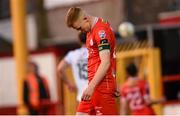 31 May 2024; Gavin Molloy of Shelbourne reacts during the SSE Airtricity Men's Premier Division match between Shelbourne and Sligo Rovers at Tolka Park in Dublin. Photo by Tom Beary/Sportsfile