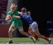 1 June 2024; Erin King of Ireland in action during the HSBC Women's SVNS 2024 Grand Finals Pool B match between Ireland and France at Civitas Metropolitano Stadium in Madrid, Spain. Photo by Juan Gasparini/Sportsfile