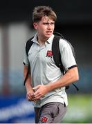 31 May 2024; Eoin Kenny of Dundalk arrives before the SSE Airtricity Men's Premier Division match between Dundalk and Derry City at Oriel Park in Dundalk, Louth. Photo by Michael P Ryan/Sportsfile