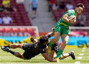 1 June 2024; Hugo Keenan of Ireland in action during the HSBC Men's SVNS 2024 Grand Finals Pool B match between Ireland and New Zealand at Civitas Metropolitano Stadium in Madrid, Spain. Photo by Juan Gasparini/Sportsfile