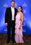 1 June 2024; Will Connors and Sarah Clarke on arrival at the 2024 Leinster Rugby Awards Ball at The InterContinental Hotel in Dublin. Photo by Harry Murphy/Sportsfile