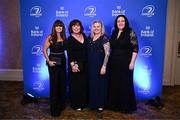 1 June 2024; Sharon Woods, Jacinta O'Rourke, Debbie Carty and Rachael O'Brien on arrival at the 2024 Leinster Rugby Awards Ball at The InterContinental Hotel in Dublin. Photo by Harry Murphy/Sportsfile