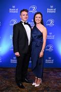 1 June 2024; Eoghan Hickey and Phyllida Frostick on arrival at the 2024 Leinster Rugby Awards Ball at The InterContinental Hotel in Dublin. Photo by Harry Murphy/Sportsfile