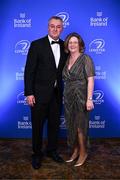 1 June 2024; Karl and Rachel O'Neill on arrival at the 2024 Leinster Rugby Awards Ball at The InterContinental Hotel in Dublin. Photo by Harry Murphy/Sportsfile