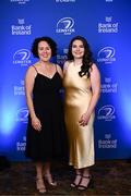 1 June 2024; Claire Kilcline and Niamh Kelly on arrival at the 2024 Leinster Rugby Awards Ball at The InterContinental Hotel in Dublin. Photo by Harry Murphy/Sportsfile
