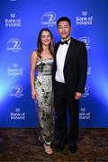 1 June 2024; Brendan Ho and Sarah Hallahan on arrival at the 2024 Leinster Rugby Awards Ball at The InterContinental Hotel in Dublin. Photo by Harry Murphy/Sportsfile