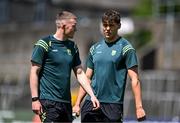 2 June 2024; Jason Foley, left, and David Clifford of Kerry before the GAA Football All-Ireland Senior Championship Round 2 match between Meath and Kerry at Páirc Tailteann in Navan, Meath. Photo by Stephen Marken/Sportsfile