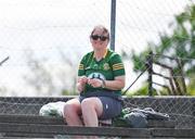 2 June 2024; A Meath supporter catches up on some knitting before the GAA Football All-Ireland Senior Championship Round 2 match between Meath and Kerry at Páirc Tailteann in Navan, Meath. Photo by Stephen Marken/Sportsfile