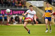 2 June 2024; Niall Devlin of Tyrone scoring a first half point during the GAA Football All-Ireland Senior Championship Round 2 match between Tyrone and Clare at O'Neill's Healy Park in Omagh, Tyrone. Photo by Oliver McVeigh/Sportsfile
