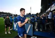 31 May 2024; Rob Russell of Leinster after his side's victory in the United Rugby Championship match between Leinster and Connacht at the RDS Arena in Dublin. Photo by Harry Murphy/Sportsfile