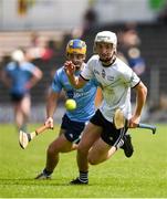 2 June 2024; Jude Devoy of East Cork in action against Daragh Cullen of Dublin during the Electric Ireland Corn John Scott Celtic Challenge final match between East Cork and Dublin at UPMC Nowlan Park in Kilkenny. Photo by Tom Beary/Sportsfile