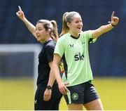 3 June 2024; Erin McLaughlin during a Republic of Ireland women's training session at Friends Arena in Stockholm, Sweden. Photo by Stephen McCarthy/Sportsfile