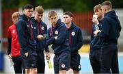 3 June 2024; St Patrick's Athletic players before the SSE Airtricity Men's Premier Division match between St Patrick's Athletic and Dundalk at Richmond Park in Dublin. Photo by Ramsey Cardy/Sportsfile
