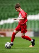 29 May 2024; Seán Connolly of Beaumont BNS, Blackrock, Cork, during the FAI Primary 5s Finals day at Aviva Stadium in Dublin. Photo by Stephen McCarthy/Sportsfile