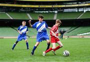29 May 2024; Kieran Stack of Beaumont BNS, Blackrock, Cork, during the FAI Primary 5s Finals day at Aviva Stadium in Dublin. Photo by Stephen McCarthy/Sportsfile
