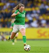 4 June 2024; Kyra Carusa of Republic of Ireland during the 2025 UEFA Women's European Championship qualifying match between Sweden and Republic of Ireland at Friends Arena in Stockholm, Sweden. Photo by Stephen McCarthy/Sportsfile