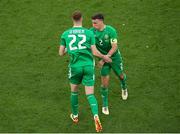 4 June 2024; Jake O'Brien of Republic of Ireland comes onto the pitch during a second half substitution during the international friendly match between Republic of Ireland and Hungary at Aviva Stadium in Dublin. Photo by Michael P Ryan/Sportsfile