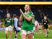 4 June 2024; Kyra Carusa of Republic of Ireland after the 2025 UEFA Women's European Championship qualifying match between Sweden and Republic of Ireland at Friends Arena in Stockholm, Sweden. Photo by Stephen McCarthy/Sportsfile