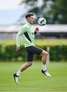 6 June 2024; Dara O'Shea during a Republic of Ireland training session at the FAI National Training Centre in Abbotstown, Dublin. Photo by Seb Daly/Sportsfile