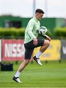 6 June 2024; Dara O'Shea during a Republic of Ireland training session at the FAI National Training Centre in Abbotstown, Dublin. Photo by Seb Daly/Sportsfile