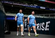 7 June 2024; Ross Molony and Ed Byrne during a Leinster Rugby captain's run at the Aviva Stadium in Dublin. Photo by Harry Murphy/Sportsfile