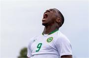 7 June 2024; Sinclair Armstrong of Republic of Ireland celebrates after scoring his side's second goal during the U21 international friendly match between Croatia and Republic of Ireland at Gradski Stadion in Zagreb, Croatia. Photo by Vid Ponikvar/Sportsfile