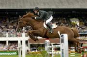 6 August 2004; Ireland's Billy Twomey in action on Luidam during the Aga Khan Nations' Cup. Dublin Horse Show, Main Arena, RDS, Dublin. Picture credit; Matt Browne / SPORTSFILE