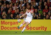 13 September 2013; Paddy Jackson, Ulster. Celtic League 2013/14, Round 2, Ulster v Glasgow Warriors, Ravenhill Park, Belfast, Co. Antrim. Picture credit: Oliver McVeigh / SPORTSFILE