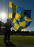 14 September 2013; A Clare supporter waves a flag. Bord Gáis Energy GAA Hurling Under 21 All-Ireland 'A' Championship Final, Antrim v Clare, Semple Stadium, Thurles, Co. Tipperary. Picture credit: Ray McManus / SPORTSFILE