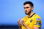 7 June 2024; Luke Turner of St Patrick's Athletic acknowledges supporters after his side's draw in the SSE Airtricity Men's Premier Division match between Drogheda United and St Patrick's Athletic at Weavers Park in Drogheda, Louth. Photo by Shauna Clinton/Sportsfile